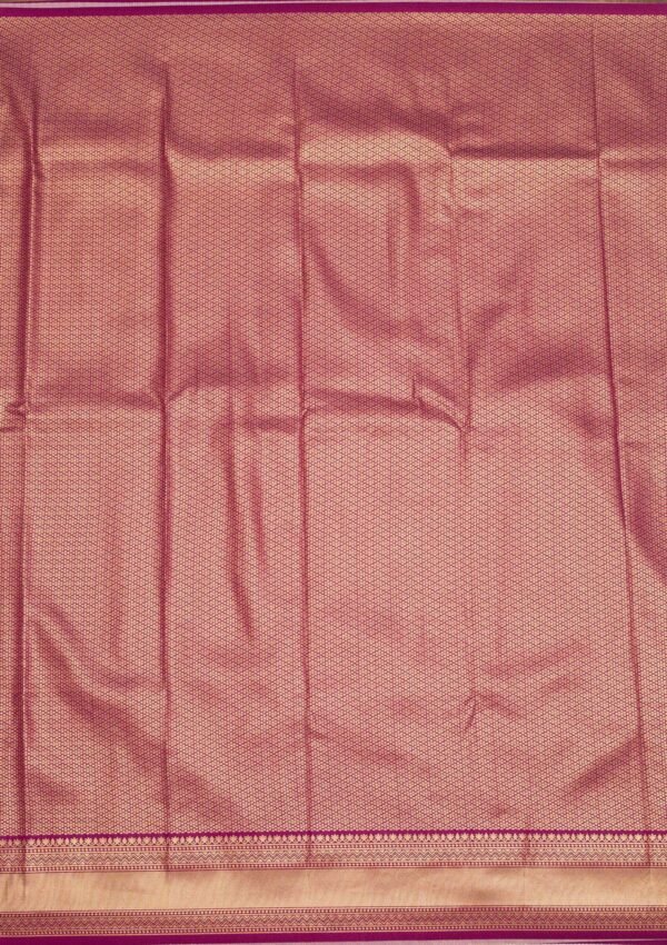 Elegant Lavender Zariwork Art Silk Saree - Image 7