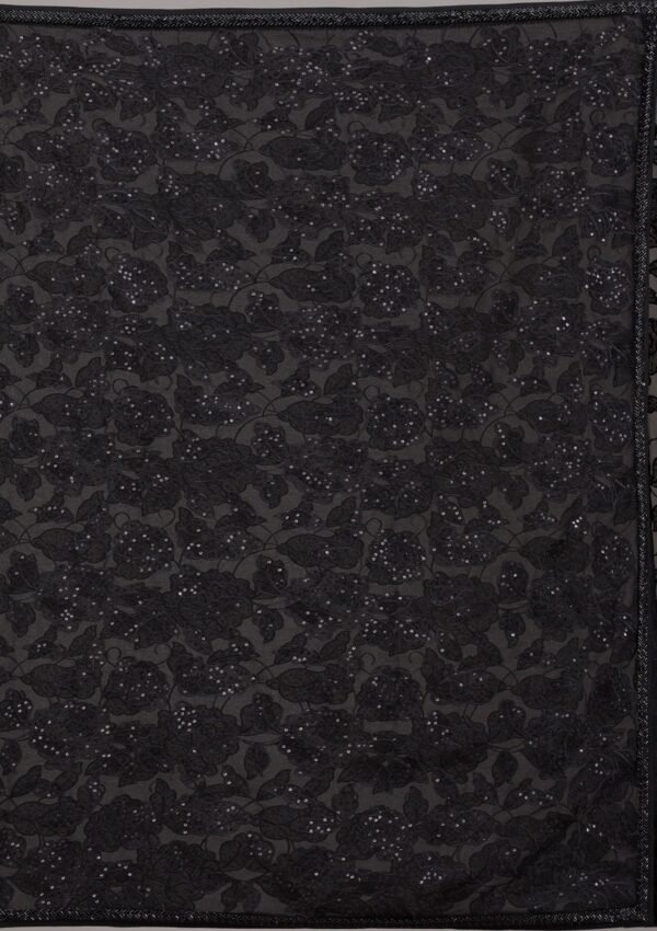Elegant Black Cutdana Tissue Saree for Timeless Style - Image 12