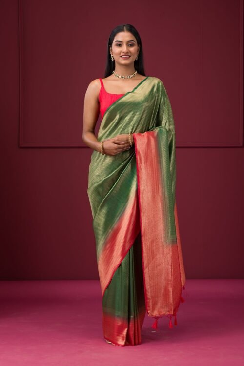 Elegant Bottle Green Soft Silk Saree with Exquisite Zariwork