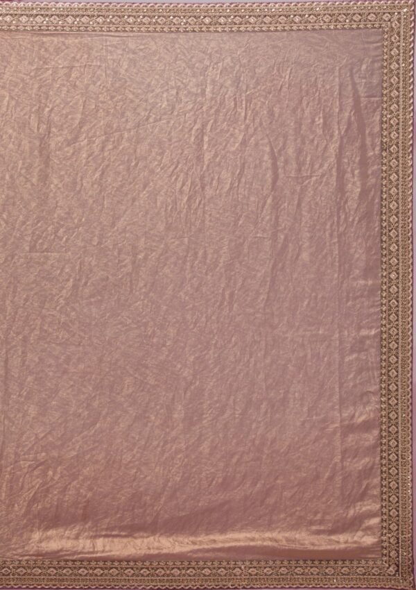 Exquisite Copper Threadwork Tissue Saree for an Elegant Look - Image 8