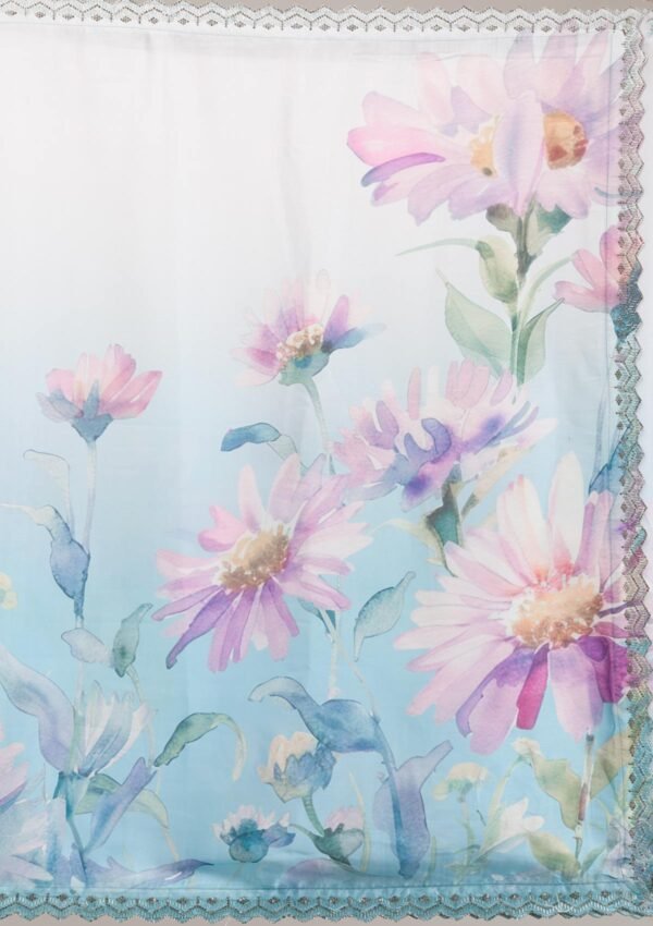 Elegant Sky Blue Georgette Saree with Exquisite Stonework - Image 8