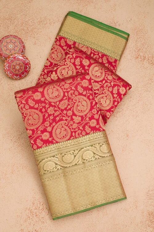 Elegant Maroon Pure Silk Banarasi Saree with Intricate Zari Work