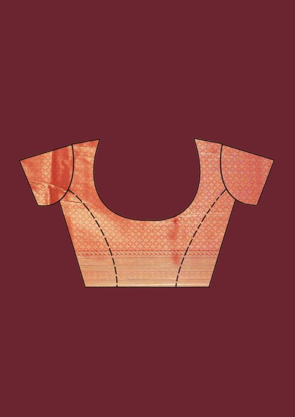 Elegant Pink Zariwork Soft Silk Saree with Onion Hues - Image 11