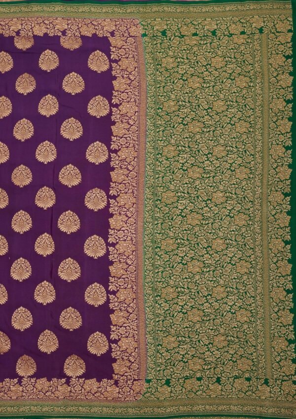 Exquisite Purple Zariwork Pure Silk Saree - Image 5