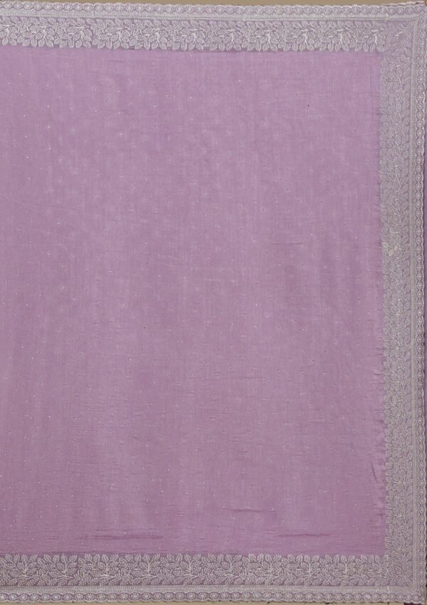 Elegant Purple Zariwork Soft Silk Saree - Image 8