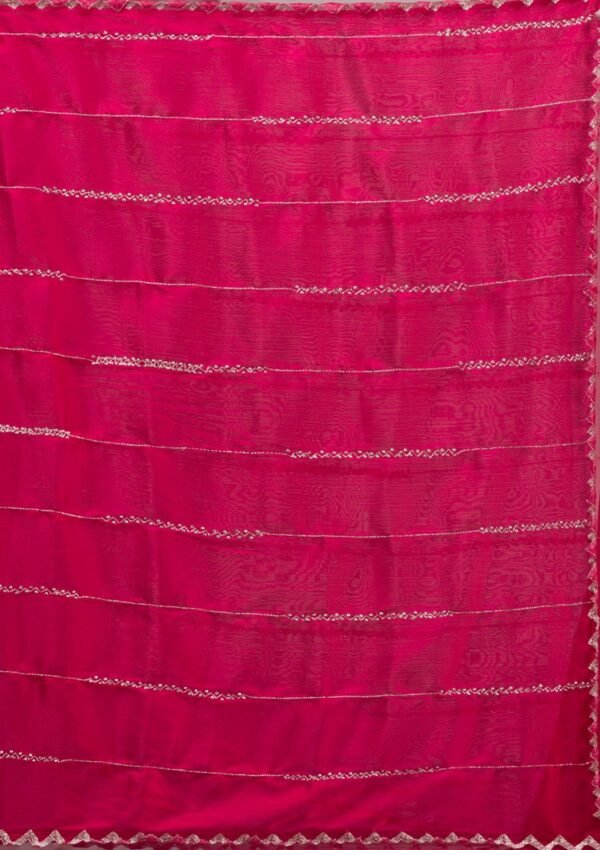 Elegant Red Cutdana Tissue Saree for a Stunning Look - Image 8