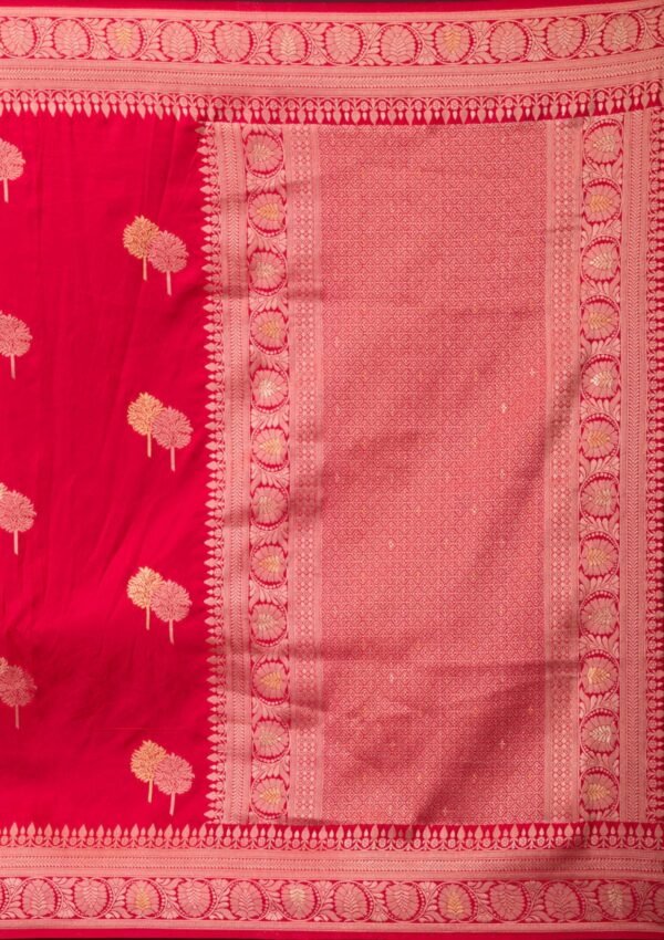 Exquisite Red Zariwork Soft Silk Saree for Elegant Occasions - Image 9