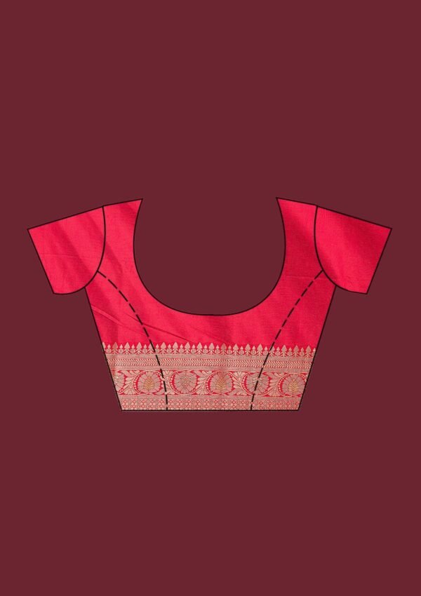 Luxurious Soft Silk Saree with Elegant Red Zariwork - Image 10